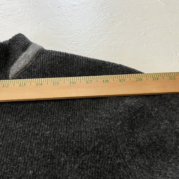 Bowen & Wright Mens  Size XL Black Lambs Wool Sweater 4 Button Mock Neck - Picture 5 of 10